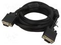 Cable; D-Sub 15pin HD plug,both sides; black; 5m; Core: Cu; 30AWG ART ART-AL-OEM-3