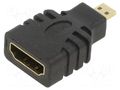 Adapter; HDMI socket,micro HDMI plug; black ART ART-AL-OEM-53