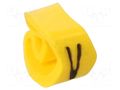 Markers; Marking: V; 4÷10mm; PVC; yellow; -30÷80°C; leaded; CLI C WEIDMÜLLER WM-0251311681