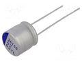 Capacitor: hybrid; THT; -55÷125°C; Body dim: Ø10x9.5mm; 82uF; 63VDC SAMWHA YL1J826M1009MBB