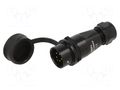 Connector: circular; plug; male; PIN: 5; IP67; SA16; 5÷8mm; 5A; 500V WEIPU SA1611/P5IB