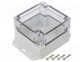 Enclosure: multipurpose; X: 90mm; Y: 90mm; Z: 60mm; ZP; polycarbonate KRADEX ZP909060SUJP-PC