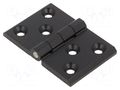 Hinge; Width: 76mm; zinc alloy; black; H: 50mm; Holes no: 6 RST ROZTOCZE 3.510.22