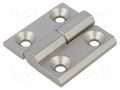 Hinge; Width: 50mm; stainless steel; H: 50mm; Holes no: 4 ELESA+GANTER GN337NI50-50A-1-GS