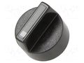 Knob; 61; Actuator colour: black; Ø18mm; Body: black; plastic EAO 61-9028.0