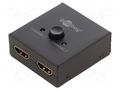 Switch; HDCP 1.4,HDMI 1.4; Input: HDMI socket x2; black GOOBAY HDMI-SWITCH-03