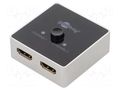 Switch; HDCP 2.2,HDMI 2.0; black; Input: HDMI socket x2 Goobay HDMI-SWITCH-04