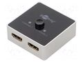 Switch; HDCP 2.2,HDMI 2.0; Input: HDMI socket x2; black GOOBAY HDMI-SWITCH-04
