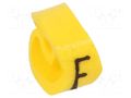 Markers; Marking: F; 4÷10mm; PVC; yellow; -30÷60°C; leaded; PA-2 PARTEX PA-20004AV40.F