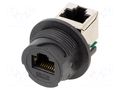 Coupler; PIN: 8; Cat: 5e; plastic; 8p8c; RJ45 socket,both sides AMPHENOL LTW RDP-5SPFFV-TCU7001