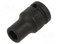 Socket; 6-angles,socket spanner; 5.5mm; 1/4"; short,impact KING TONY KT-253555M