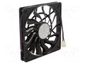 Fan: DC; axial; 12VDC; 120x120x15mm; 30.32dBA; EBR; 600÷1600rpm Akasa AK-FN078