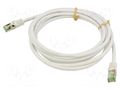 Patch cord; RJ45 plug,both sides; S/FTP; Cat 8.1; stranded; Cu Goobay S/FTP8.1-CU-150WH