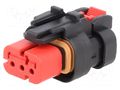 Connector: automotive; black; plug; male,female; Plating: tinned TE Connectivity 776429-1