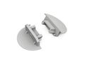 end cap GROOVE14 TOPMET with hole grey A3970022 5901597257882