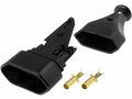 Connector:AC mains;straight,flat;socket;on cable;black;2.5A AC/CX-2R-F/B 5906197305209