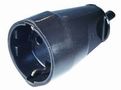 AC connector, Uni-Schuko, female, with earthing, black, AC/CX-3R-FG/B 4012386100546