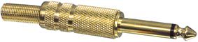 Pistik 6.3mm mono  kullatud AU/CX-6.3M-M-G 4040849110245; 5410329287740; 5412810299478