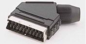 Plug SCART, plastic body, cable mount AU/CX-SC-M