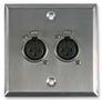 WALL PLATE, 2X XLR SOCKETS PSG08155.