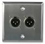 WALL PLATE, 2X XLR PLUGS PSG08156