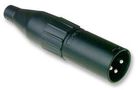 PLUG, XLR, BLACK, 3POLE AC3MMB