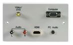 AV WALL PLATE-VGA-HDMI, SCREW TERMS PELR0062