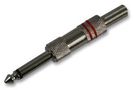 6.35MM JACK PLUG, MONO, RED PSG03211