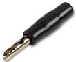 BANANA PLUG AND JACK, GOLD PLATED, BLACK PSG03598