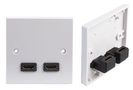 WALLPLATE, 1G, DUAL 90DEG HDMI PELR0095