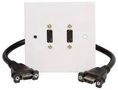WALLPLATE, 1G, DUAL 90DEG HDMI FLYLEAD PELR0098