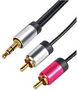 3.5MM JACK PLUG TO RCA PHONO LEAD 5M J3.5-2RA-5