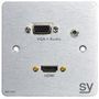 WALL INPUT PLATE, HDMI/VGA, 1-GANG SY-WP-HV-BA