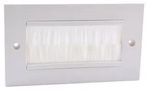 2 GANG WHITE BRUSH FACEPLATE PSG3277
