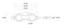 Led module, 12Vdc, 0.48W, SAMSUNG SMD, 44lm, 4000K, 160°, IP68, BERGMEN B2U-V05-048NW
