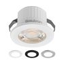 Recessed downloight, hermetic IP54, 3W, 210lm, 3000K, 38°, white/black/silver cap BH06-00209 5949097728549