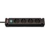 Bremounta power strip 4-way (multiple socket with 90 degree sockets, power strip with mounting option and 1.5 m cable) black TYPE F BN-1150650114 4007123643219