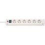 Bremounta power strip 6-way (multiple socket with 90 degree sockets, power strip with mounting option and 3 m cable) white TYPE F BN-1150650326 4007123643288