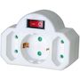 Power Socket Splitter On/Off Switch 1x Plug With Earth Contact / 2x Euro White BN-1508100 4007123248186