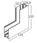 Magnetic tracklight connector, surface, L shape, vertical BY41-10211 5949097722837