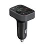 Car Bluetooth 5.0 FM Transmitter 2xUSB + USB-C, Black C10762300113-00 6932172643447