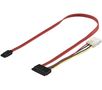 Juhe SATA/DATA -> SATA:M  ir 1x5.25":M , 0.5m CABLE-SATA/2IN1 4040849681752