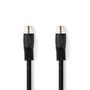 DIN Audio Cable | DIN 5-Pin Male | DIN 5-Pin Male | Nickel Plated | 1.00 m | Round | PVC | Black | Label CAGL20000BK10 5412810419784