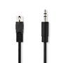 DIN Audio Cable | DIN 5-Pin Male | 3.5 mm Male | Nickel Plated | 1.00 m | Round | PVC | Black | Label CAGL20100BK10 5412810419814