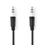 Stereo Audio Cable | 3.5 mm Male | 3.5 mm Male | Nickel Plated | 1.00 m | Round | Black | Label CAGL22005BK10 5412810419982