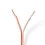Speaker Cable | 2 x 1.50 mm² | CCA | 100.0 m | Round | PVC | Transparent | Wrap CAGW1500TR1000 5412810312580