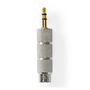 Stereo Audio Adapter | 3.5 mm Male | 6.35 mm Female | Gold Plated | Straight | Metal | Gold / Metal | 1 pcs | Cover Window Box CATB22935GD 5412810332915