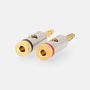 Banana Connector | Straight | Male | Gold Plated | Screw | Cable input diameter: 3.0 mm | Metal | Gold | 2 pcs | Envelope CATB26900GD 5412810333257