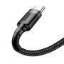 Kaabel USB 2.0, A pistik - USB C pistik, 2 m, QC3.0 nailoniga põimitud, Cafule BASEUS CATKLF-CG1 6953156278233