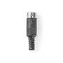 DIN Connector | Straight | Male | Nickel Plated | Twist-on | Cable input diameter: 6.0 mm | PVC | Black | 25 pcs | Polybag CAVC20903BK 5412810300112